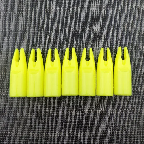 50 шт., для стрельбы из лука, для стрельбы из лука, пластиковый наконечник, цветной пластиковый наконечник для стрелы 8 мм, аксессуары для стрелы - Цвет: yellow