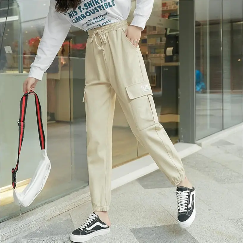 Свободные bf тонкий высокий талия ветреный жир мм Тонкий повседневные Прямые