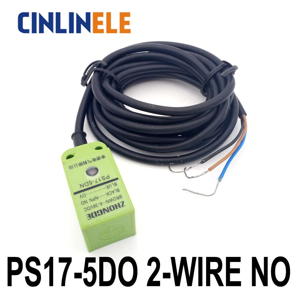 Φ 5 мм PS17-5DO 2-WIRE NO Cube shell Измерение постоянного тока металлический Бесконтактный