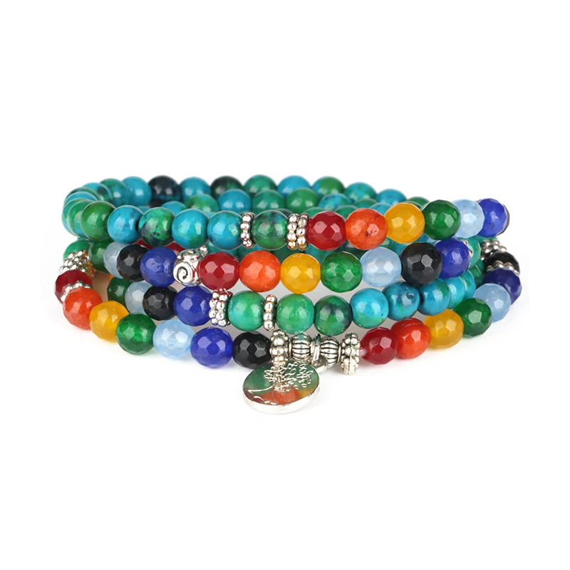 6 мм цвета системы Solor кристалл зеленая бирюза Howlite камень подвеска &quotДрево