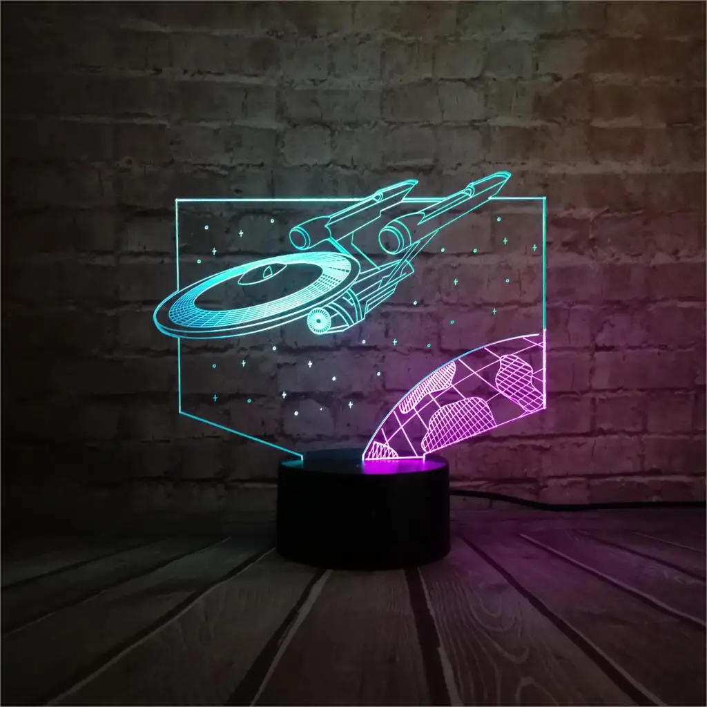 Мультипликационный разноцветный 3D светильник s лампа Звездных войн декоративная