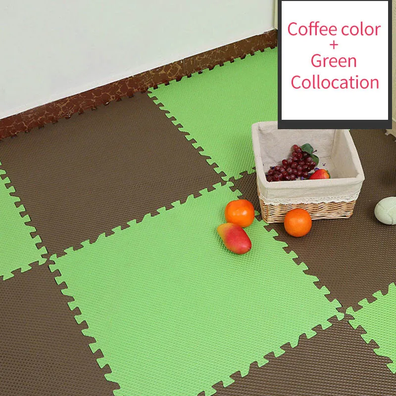 green and Brown 30*30 см tapete infantil детские коврики игровой коврик игрушки для детей Детский ковер мягкий пол eva пены головоломки коврики - Цвет: green and Brown