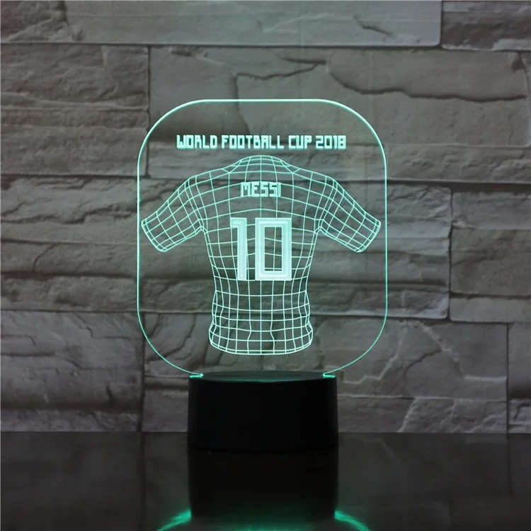 Новинка светильник s 3d футбольная лампа C Ronaldo ночной Светильник детский домашний декор Прямая поставка прикроватный Messi детский светодиодный ночной Светильник для футбола - Испускаемый цвет: 3