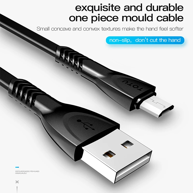 Кабель Micro USB для Samsung TOTU кабель быстрой зарядки и передачи данных Microusb Huawei Xiaomi