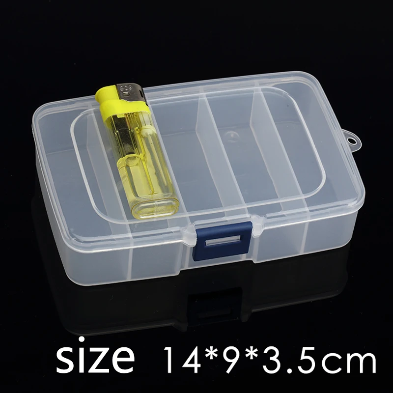Прозрачные пластиковые мелкие детали коробки решетки упаковка Органайзер