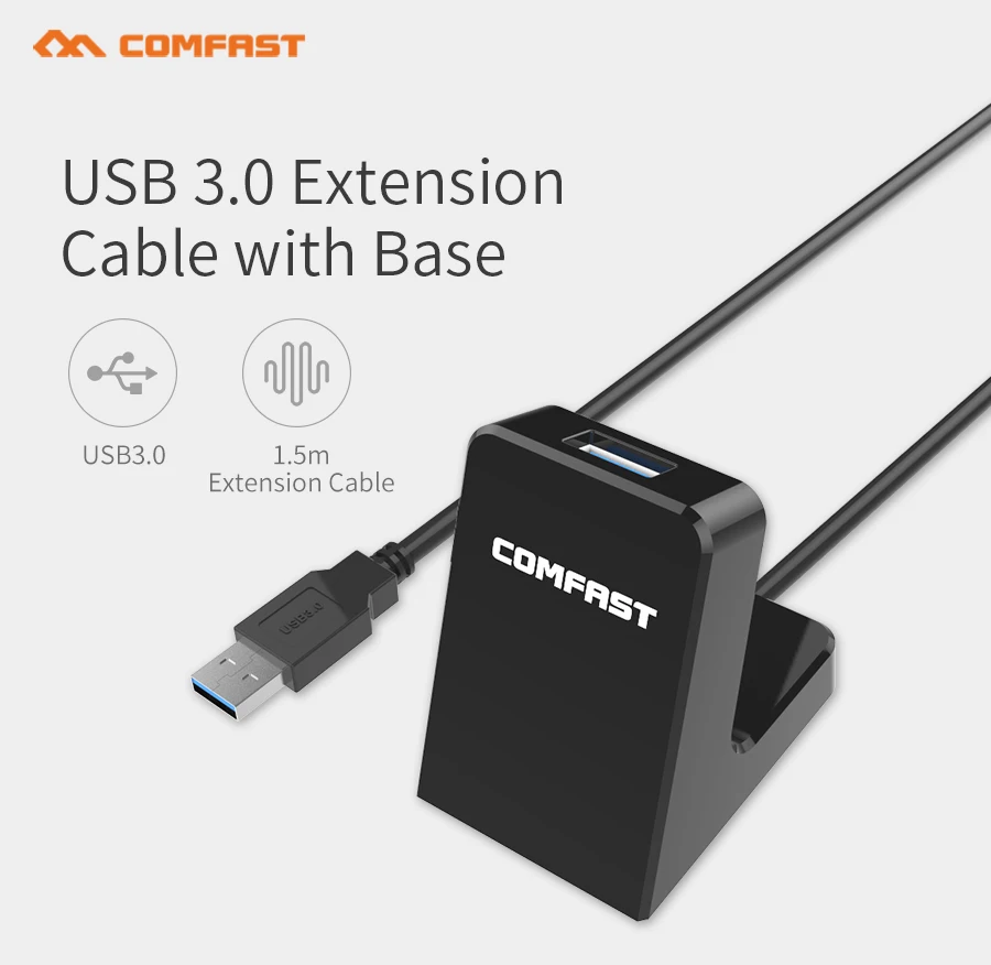 Высокоскоростной Comfast CF U315 USB 3 0 удлинитель с бустером 1 5 м для usb wifi адаптера|base|base