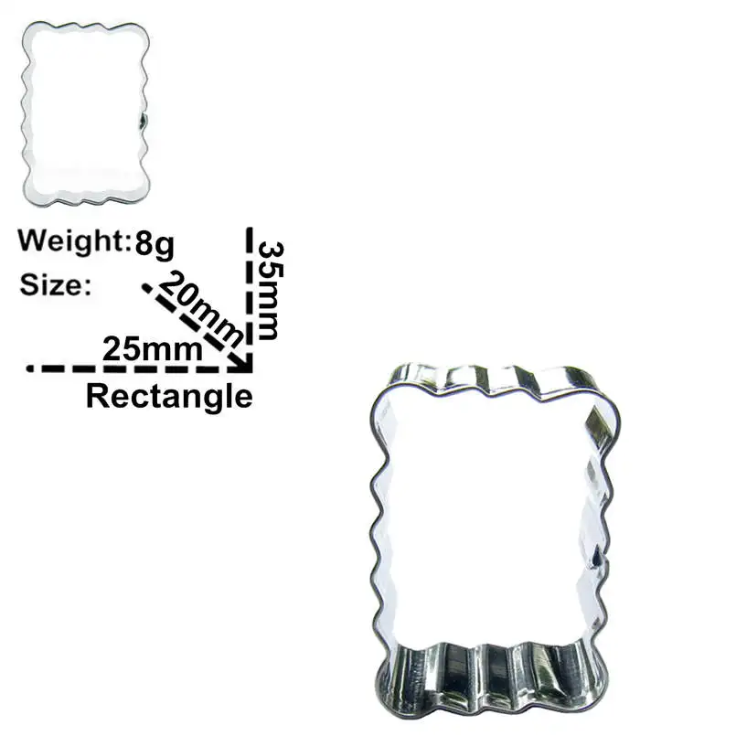 4 формы прямоугольной для вырезания печенья инструменты выпечки украшения