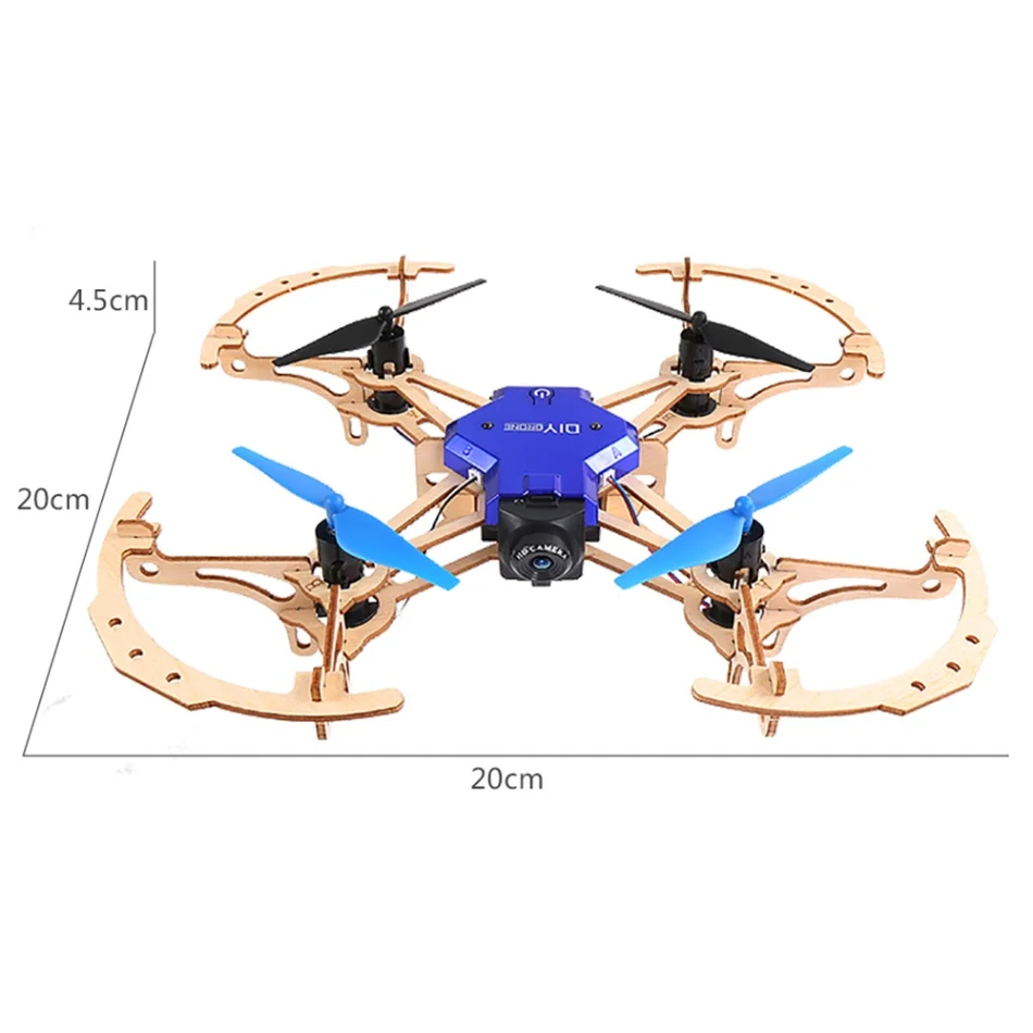 200 мм DIY Радиоуправляемый Дрон 2 4G FPV дисплей удержания высоты деревянный