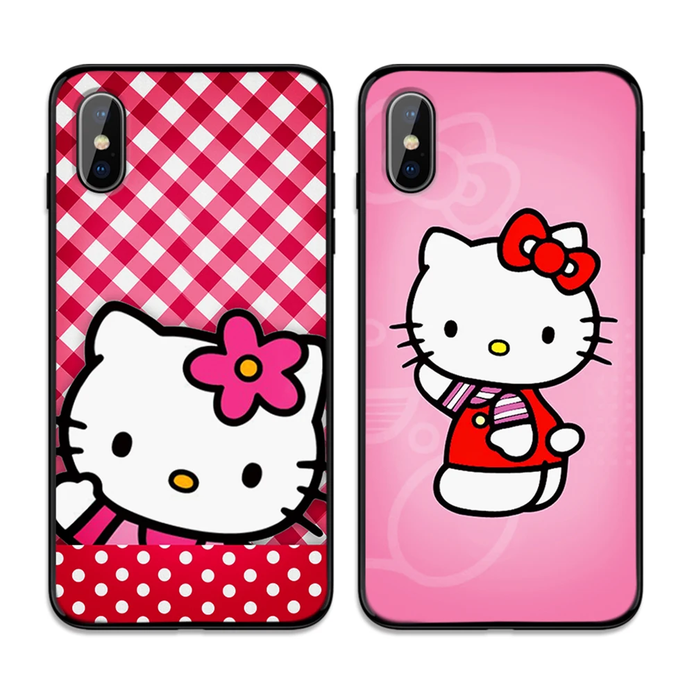 Hello cat Мягкий ТПУ чехол для Apple iPhone 6 6S 7 8 Plus 5 5S SE X XS MAX XR силиконовые чехлы | Мобильные