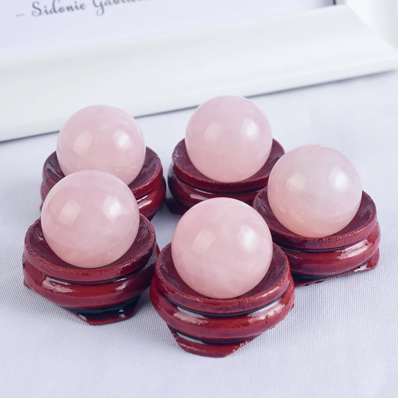 

Crystal Yoni Sphere Natural Rose Quartz Hand Body Massage 20mm Healing Chakra Reiki Kegel Ben Wa Ball Engery Stone Minerals Home