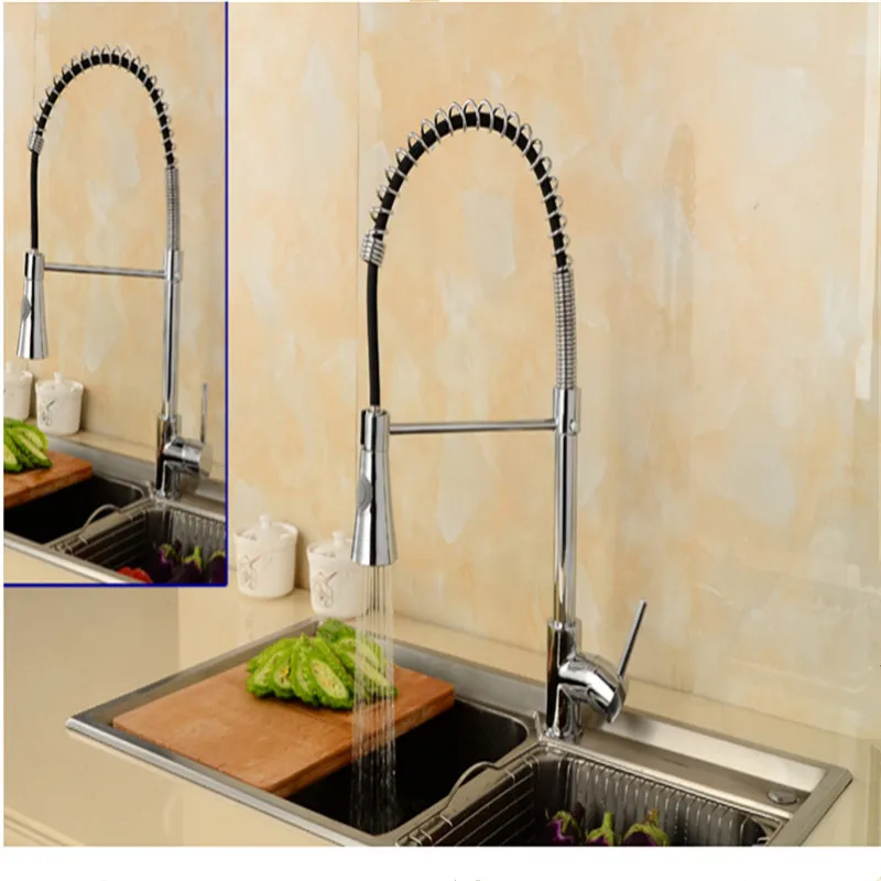 Хромированный смеситель для кухни с одной ручкой кухонной раковины креплением