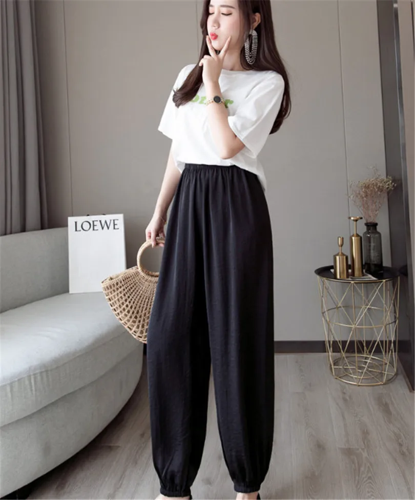 Брюки женские свободного покроя однотонные повседневные светильник кие