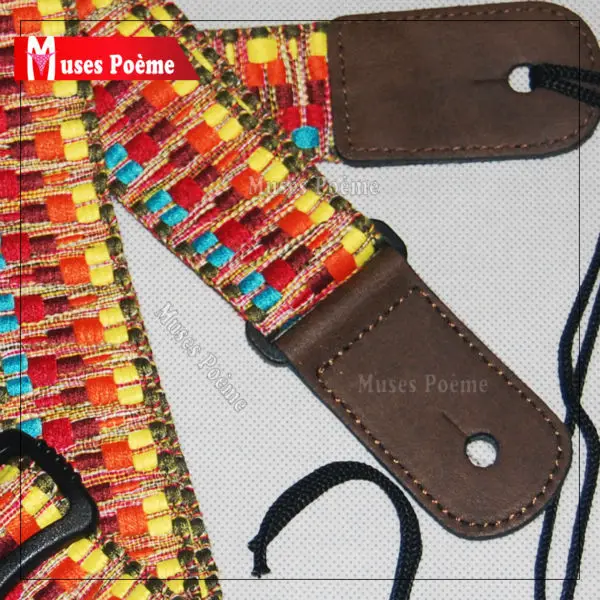 Гавайи плетеная ткань в полоску регулируемый гавайская гитара ремешок