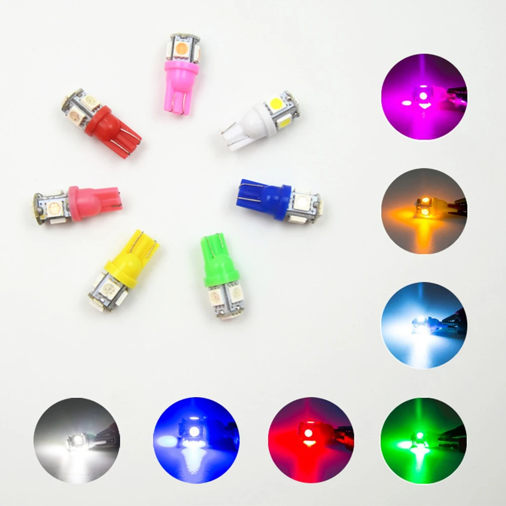 6 шт. большая акция T10 W5W 168 194 Янтарный 5050 SMD 5 LED Автомобильные Боковые клиновидные