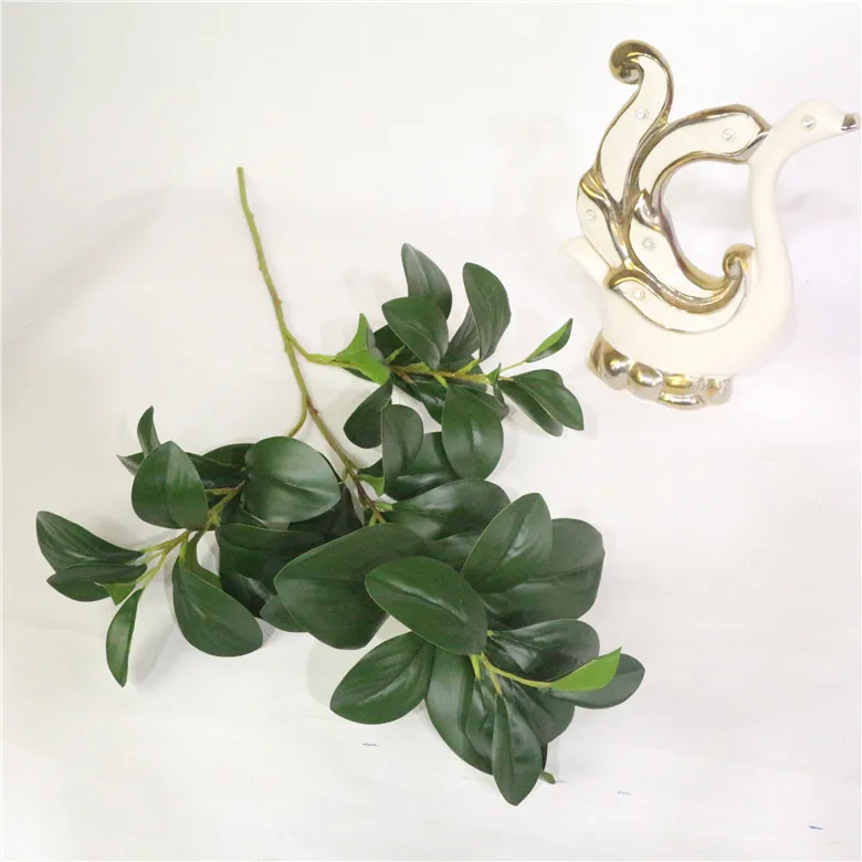 Искусственная трава с 3 стеблями зеленые листья для гостиной сада травы стены