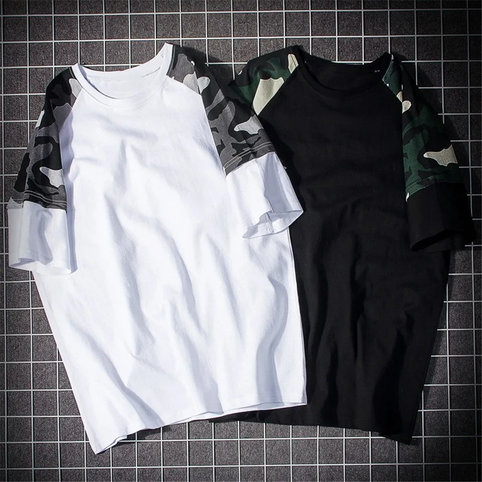 Meitawilltion Лето Camo Patchwork Белый Черный 100% футболки хлопковые топы 2018 Повседневное