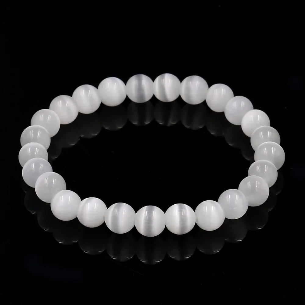 Женский браслет с белым огненным опалом и бусинами|bracelets for|charm braceletcharm bracelets for women |