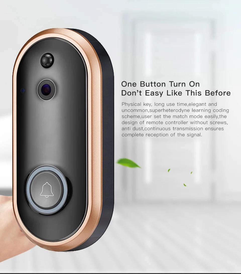 Yiktree HD 1080P Wifi видео дверной звонок беспроводная домашняя батарейка камера двухсторонняя аудио разговора ночное видение PIR Смарт дверной звонок кольцо