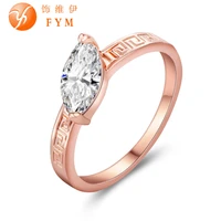 christmas birthday party gift vintage women antique genuine 3a cubic zirconia stone wedding ring rose gold fashion jewelry rings