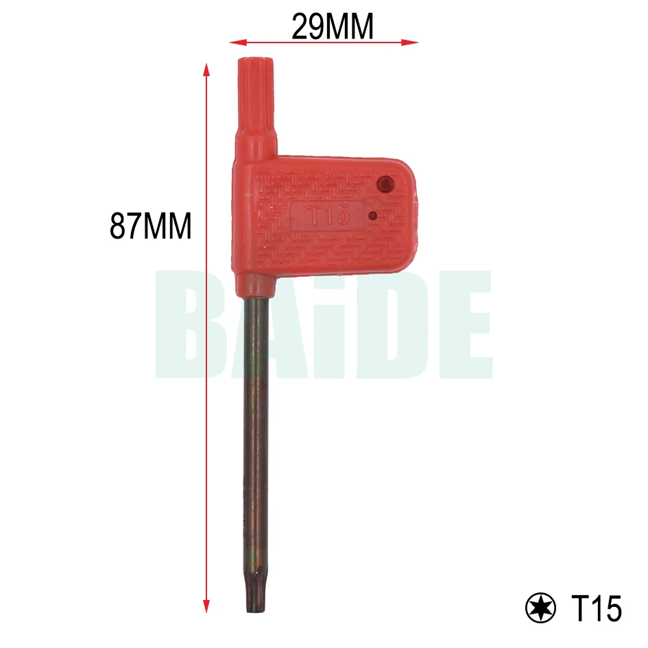 T6 T7 T8 T9 T10 T15 T20 отвертка ключ маленький красный флаг отвертки CNC инструменты 1000