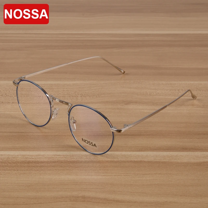 Брендовые женские и мужские очки NOSSA металлические оптические в оправе