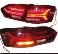 LED taillight Red 2 шт. Тюнинг автомобилей фары для JettaMK6 фары sagitar 2012 2013 светодиодный DRL ходовые огни биксеноновый луч противотуманные фары - Цвет: LED taillight Red
