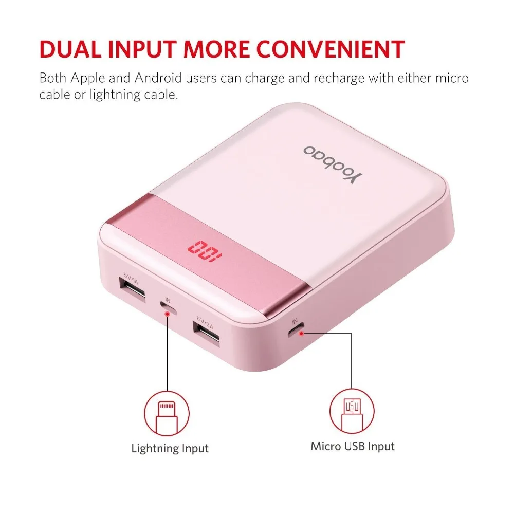 Yoobao m4pro 10000 мАч мини красочный мобильный Запасные Аккумуляторы для телефонов 2