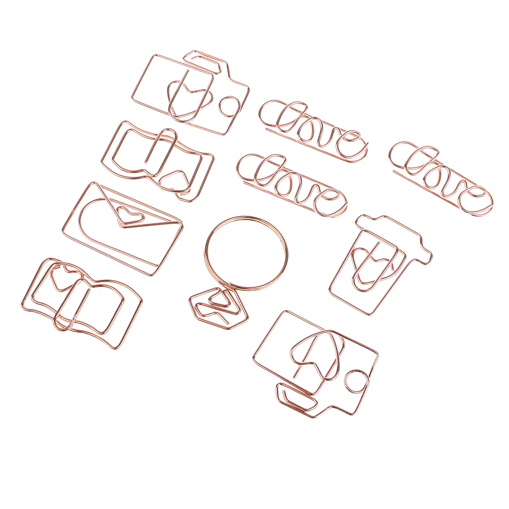 10 штук различные формы закладки файл бумажные документы скрепки металлические