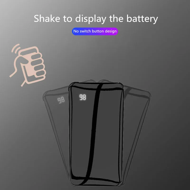 10000mAh lcd цифровой дисплей Беспроводное зарядное устройство для huawei/Xiaomi портативное зарядное устройство для iPhone/samsung Внешнее зарядное устройство