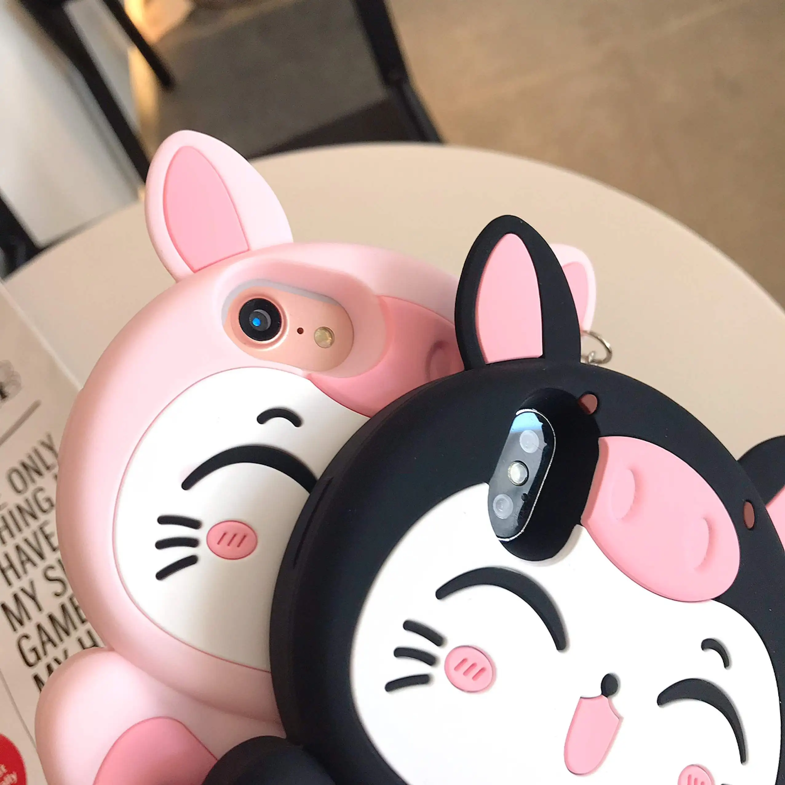 3D Cartoon Fashion Pink Cat Love Soft Silicone Phone Case For iPhone XR Xs Max Cover X 8 7 6 6s PIus 5 5s SE |