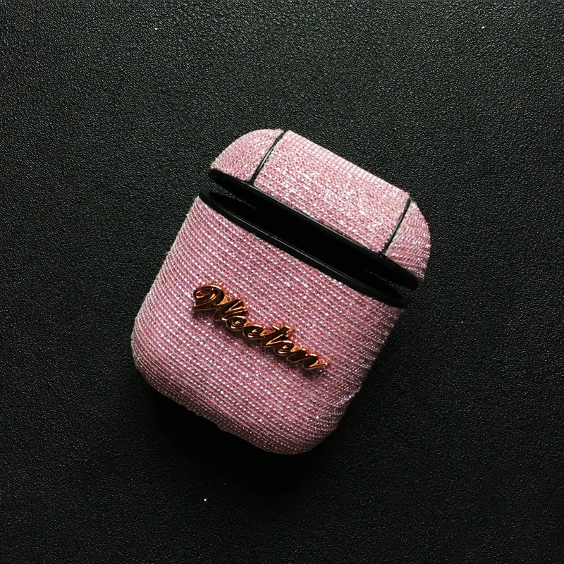 For Airpods Pink Сияющий блестящий чехол для телефона для iPhone 11 Pro X 7 8 6 6S Plus XS чехол для MAX XR Блестящий Bluetooth беспроводной ушной чехол для телефона для AirPods - Цвет: For Airpods Pink