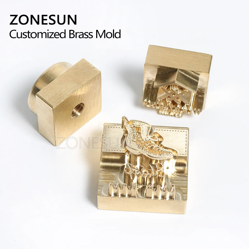 ZONESUN 15 мм толстый кожаный штамп плесень, фирменный логотип горячего тиснения тиснение латунь плесень для Рождества DIY подарок стоимость
