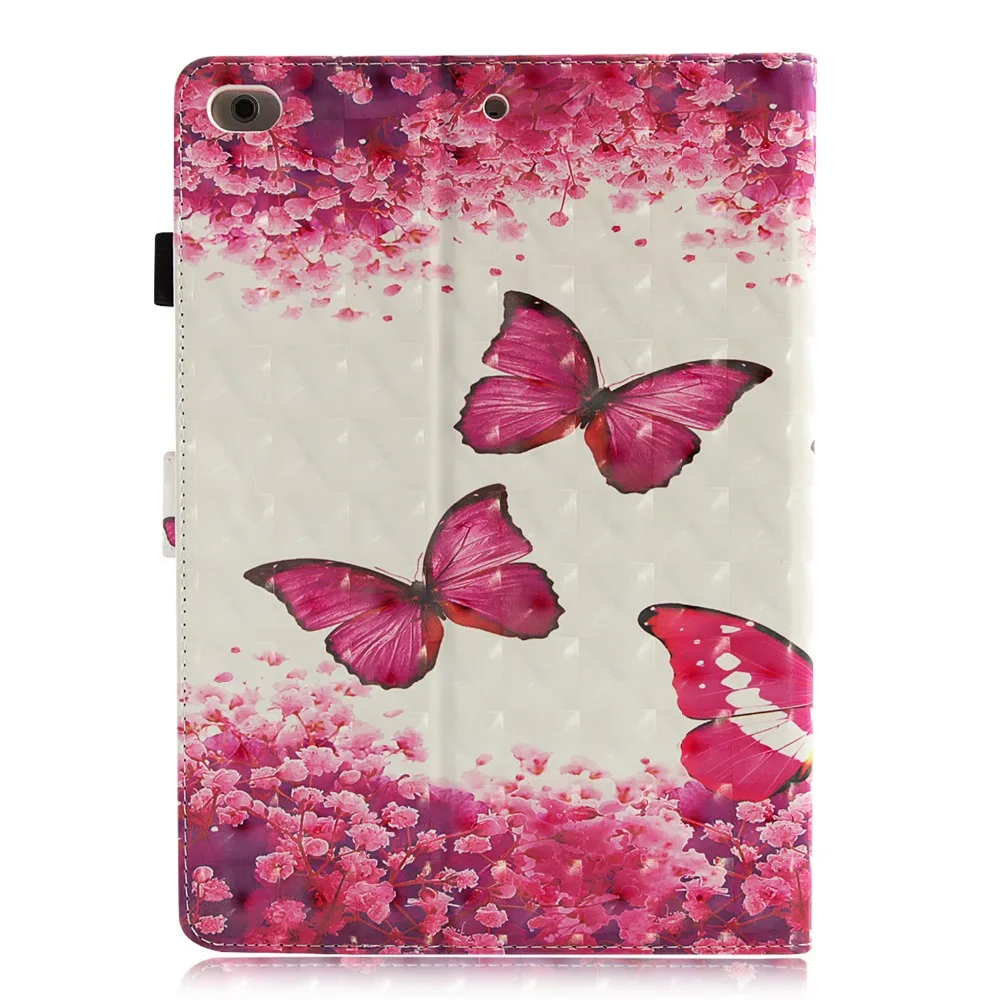 Чехол для iPad 2017 2018 9 7 Air 1 2 Pro 10 5 Mini 1234 234 из ПУ и поликарбоната с красной бабочкой |