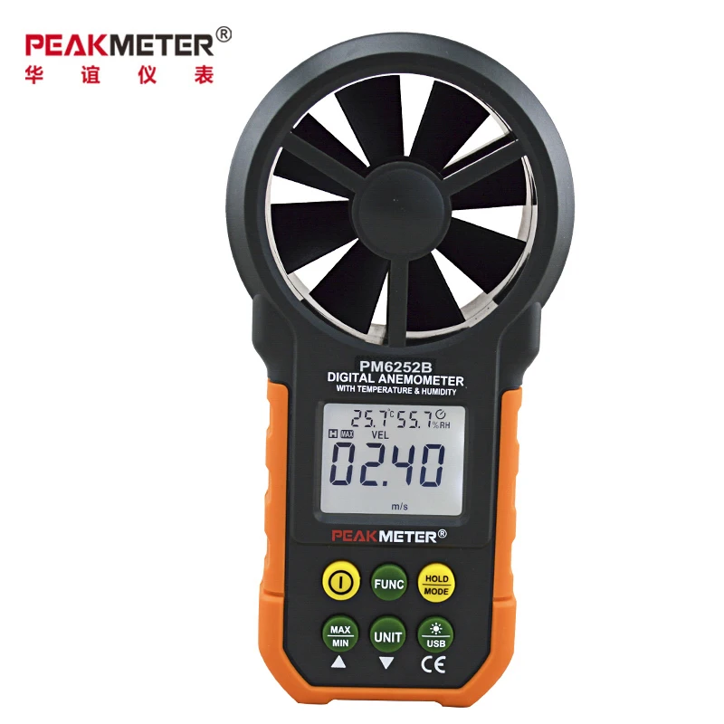 PEAKMETER PM6252A PM6252B ЖК цифровой анемометр термометр измеритель скорости ветра