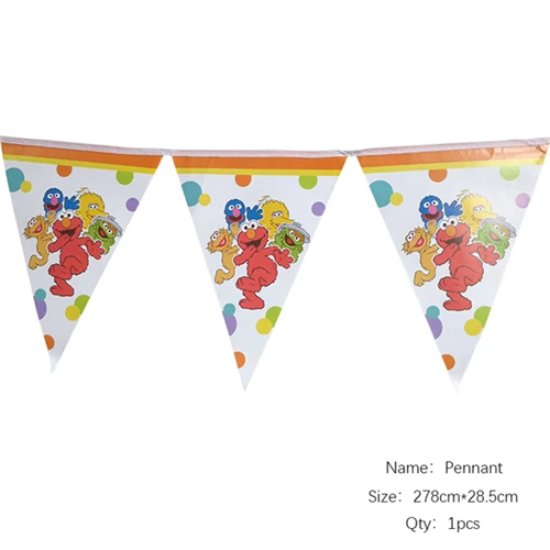 Banner 1set Набор для украшения улицы кунжута, Элмо, Берта, большой птицы, Детские вечерние украшения на день рождения, вечерние принадлежности - Цвет: Banner 1set