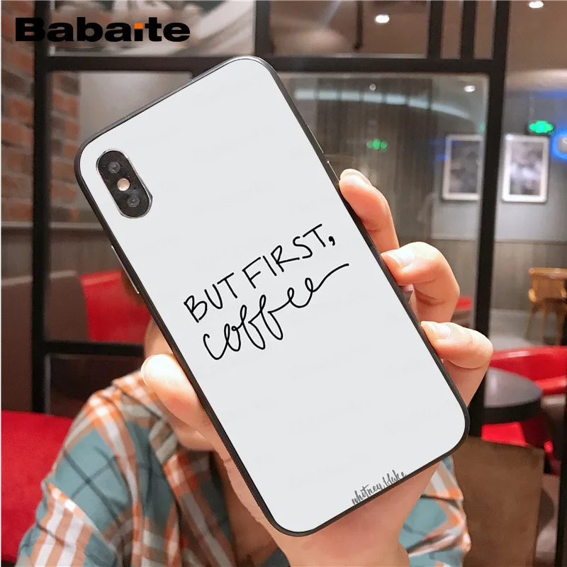 Чехол для iphone 11pro max Ok But First Coffee Book Мягкий силиконовый чехол телефона 8 7 6 6S Plus 5 5S SE XR