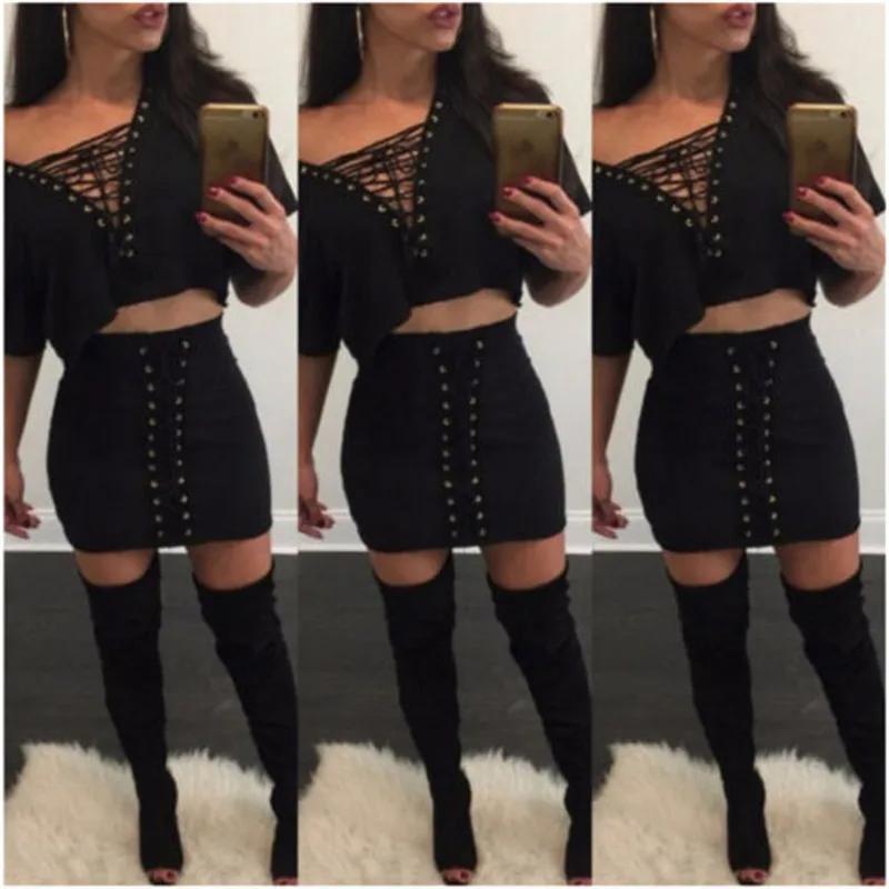 Сексуальный модный спортивный костюм женский комплект летний бандаж для клуба