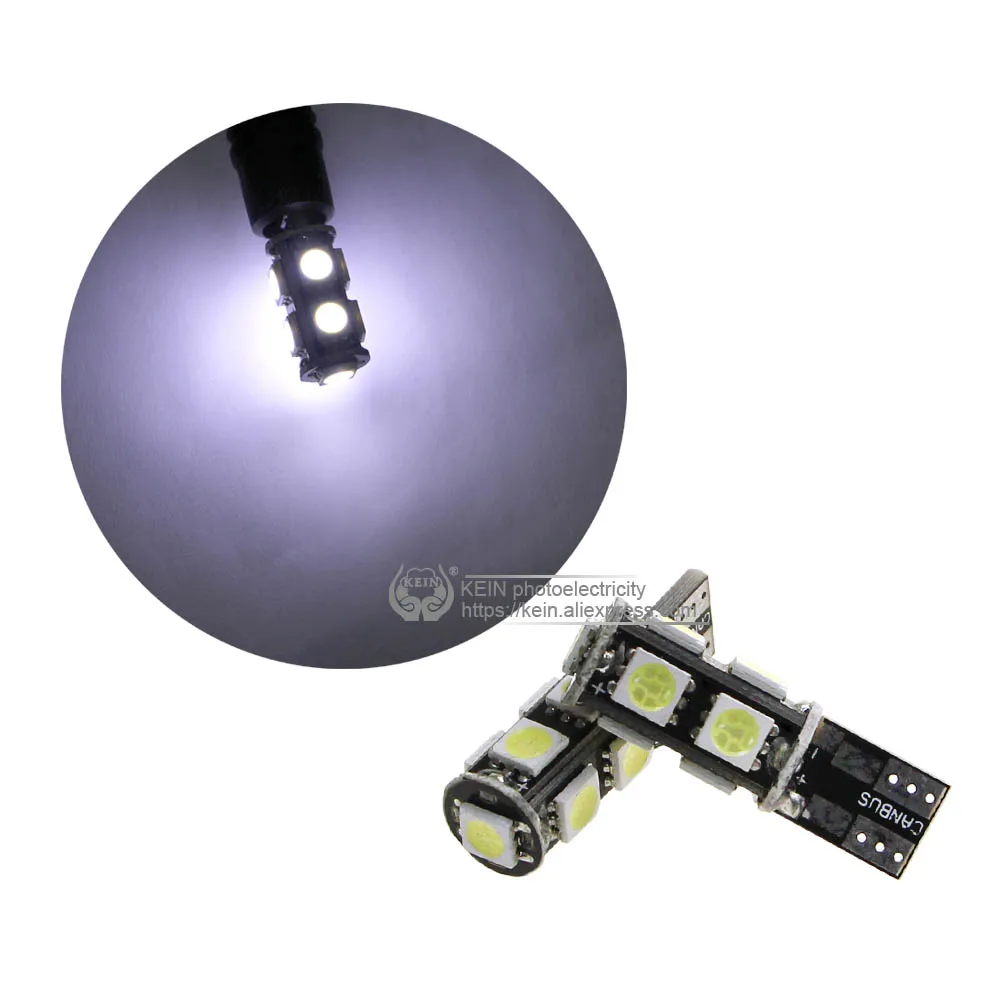 KEIN 10 шт. T10 w5w светодиодные лампы 5050 9SMD 168 501 194 светодиодных фар для авто боковые