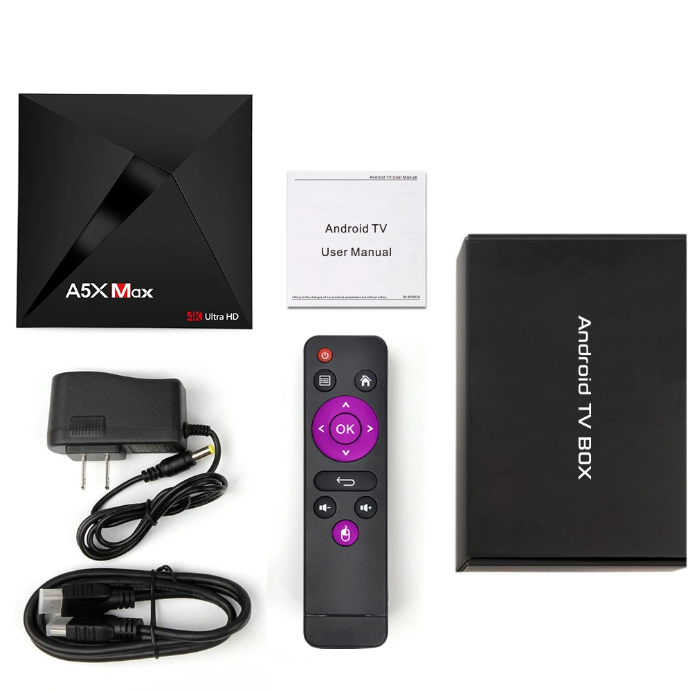 VONTAR A5X Max 4 Гб оперативной памяти 32 встроенной Andriod 9 0 ТВ box Smart коробка RK3328 Wi-Fi UHD K BT4.0