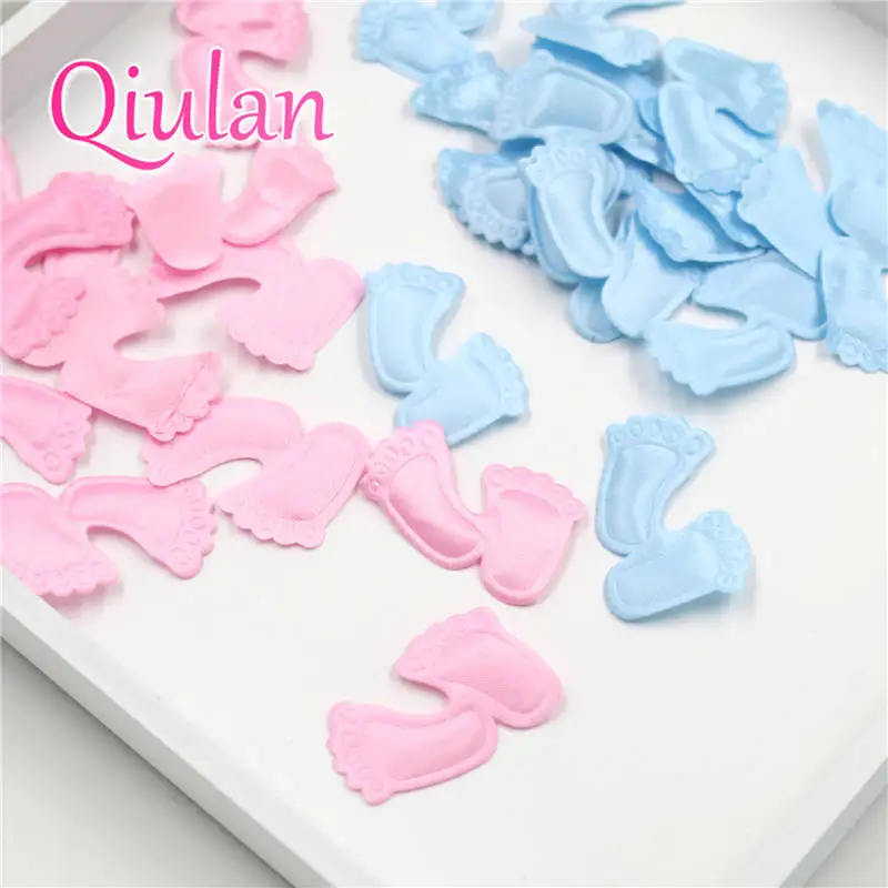 200 шт. розовые синие детские ножки в Форме Конфетти Для детей детский душ мальчик