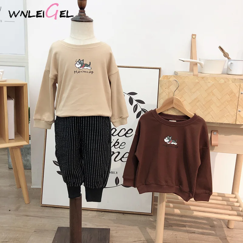 WLG/весенние толстовки с капюшоном для мальчиков и девочек детская повседневная