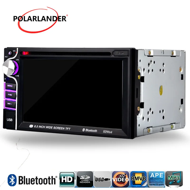 6 5 дюймовый Bluetooth для камеры заднего вида 2 Din Автомобильный DVD MP4 плеер с сенсорным