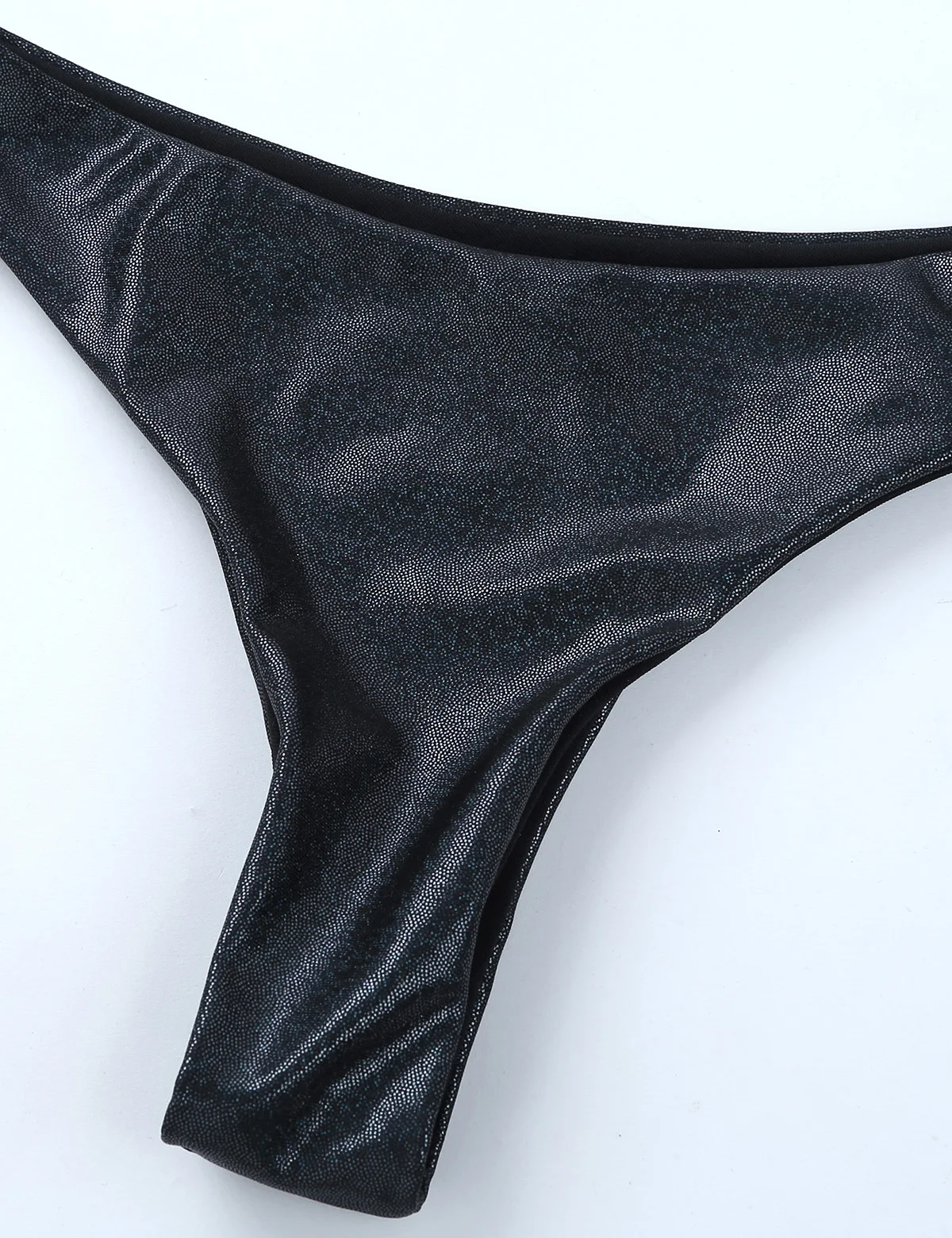 Женский блестящий комплект бикини с металлическим блеском 2019 женская