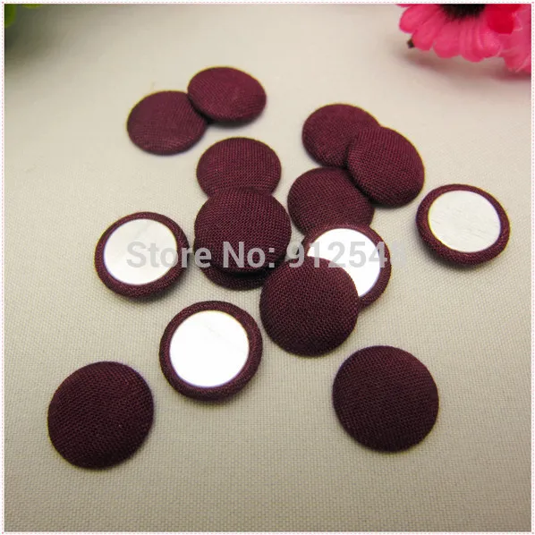 

50 pcs/lot 15mm Solid Fabric Covered flat back Buttons, Cloth Covered Buttons, garment accessories,XK5613