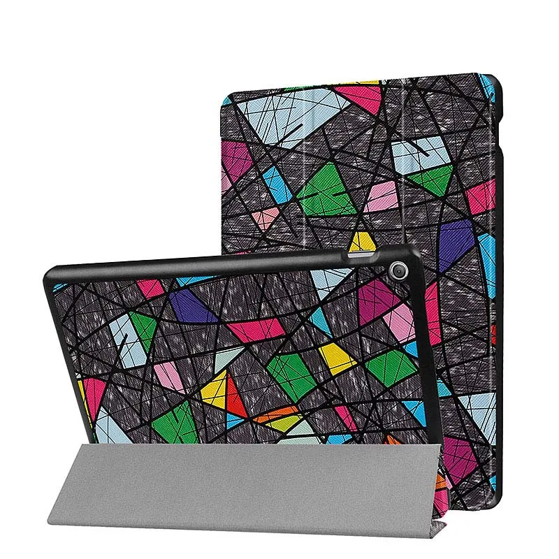 1 Чехол для huawei MediaPad T3 10 Подставка для планшета Тонкий чехол s для T3 9,6 дюймов Honor Play Pad 2 Чехол AGS-L09 AGS-L03 W09 - Цвет: 1