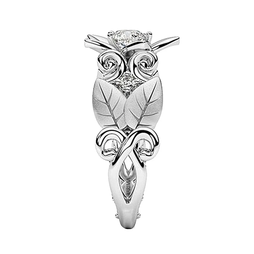 Женское серебряное обручальное кольцо с кубическим цирконием Lucky Flower Leaf