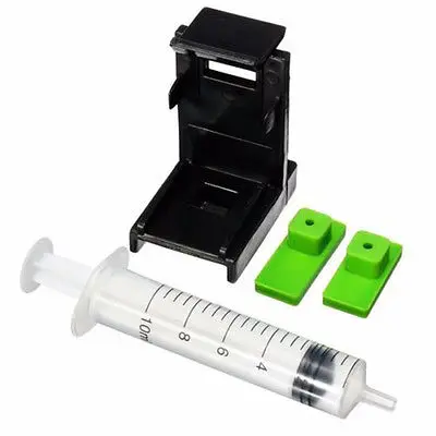 

3in1 Ink Refill Cartridge Clip+ 2pcs Rubber Pads + Syringe Tool Kit for HP 60 61 62 63 65 122 121 301 302 664 652 304 ink .