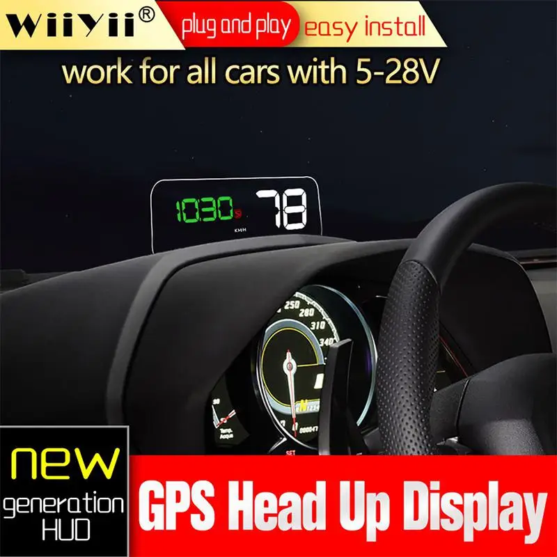 T900 HUD Дисплей Цифровой Универсальный проекционный дисплей с gps Автомобильный спидометр дисплей pantalla coche Автомобильная электроника