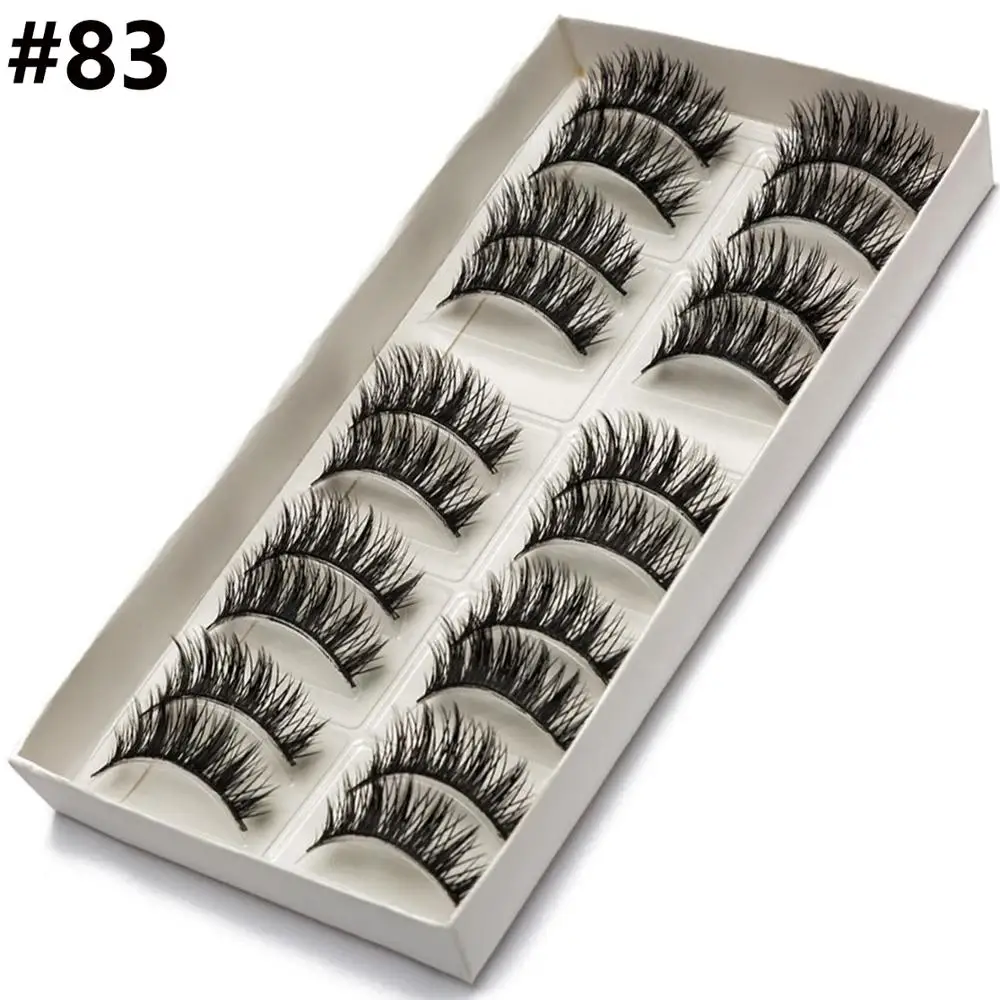 10Pairs/Pack Cheap 3D Mink Lashes Eyelash Natural False Eyelashes Fake Long Makeup Faux Extension Beauty | Красота и здоровье