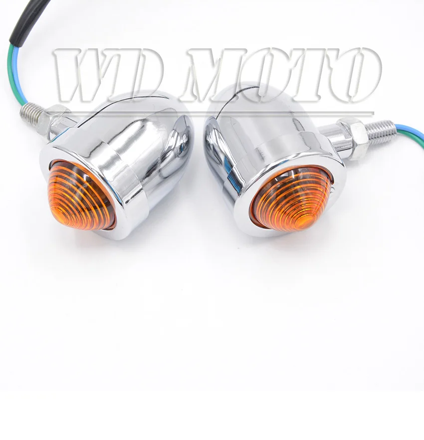1 пара Мотоцикл Chrome Пуля Сигналы Поворота индикатор Для Harley Honda Kawasaki Suzuki Yamaha Cruiser